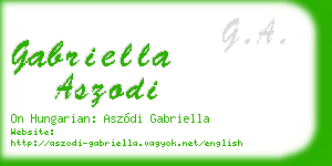 gabriella aszodi business card
